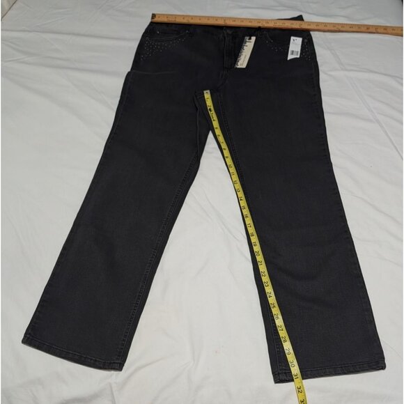 Jones New York Womens Graphite Straight Leg Jeans 20W Regular Secret Slimming Fe - Picture 12 of 14